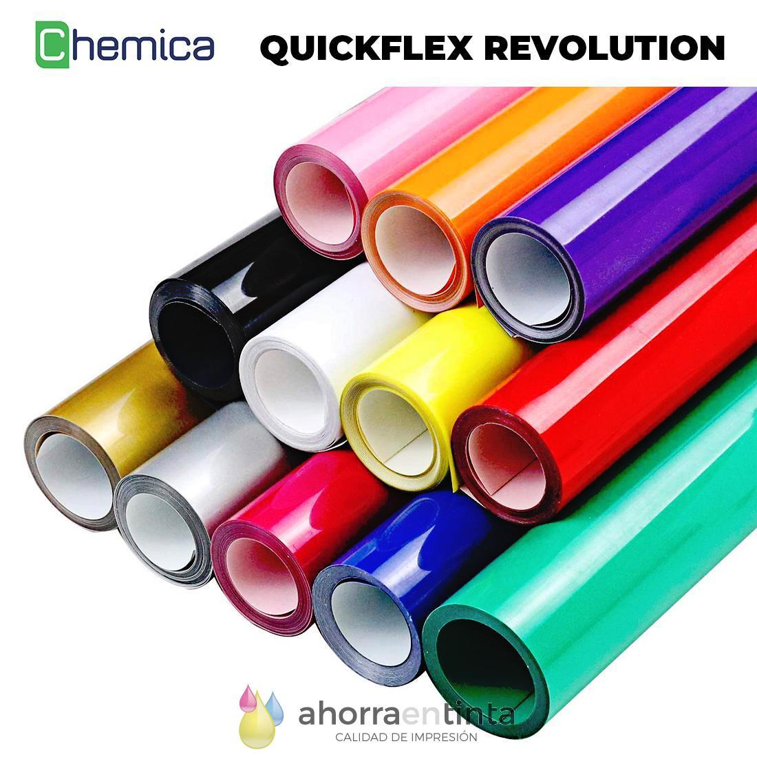Vinilo Textil PU de corte Chemica QUICKFLEX REVOLUTION -90 micras- Ancho  50cm