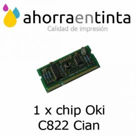 Foto de producto 1 x chip Oki C822 cian