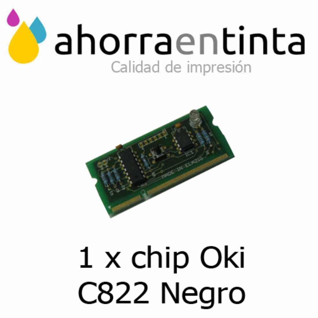 Foto de producto 1 x chip Oki C822 Negro