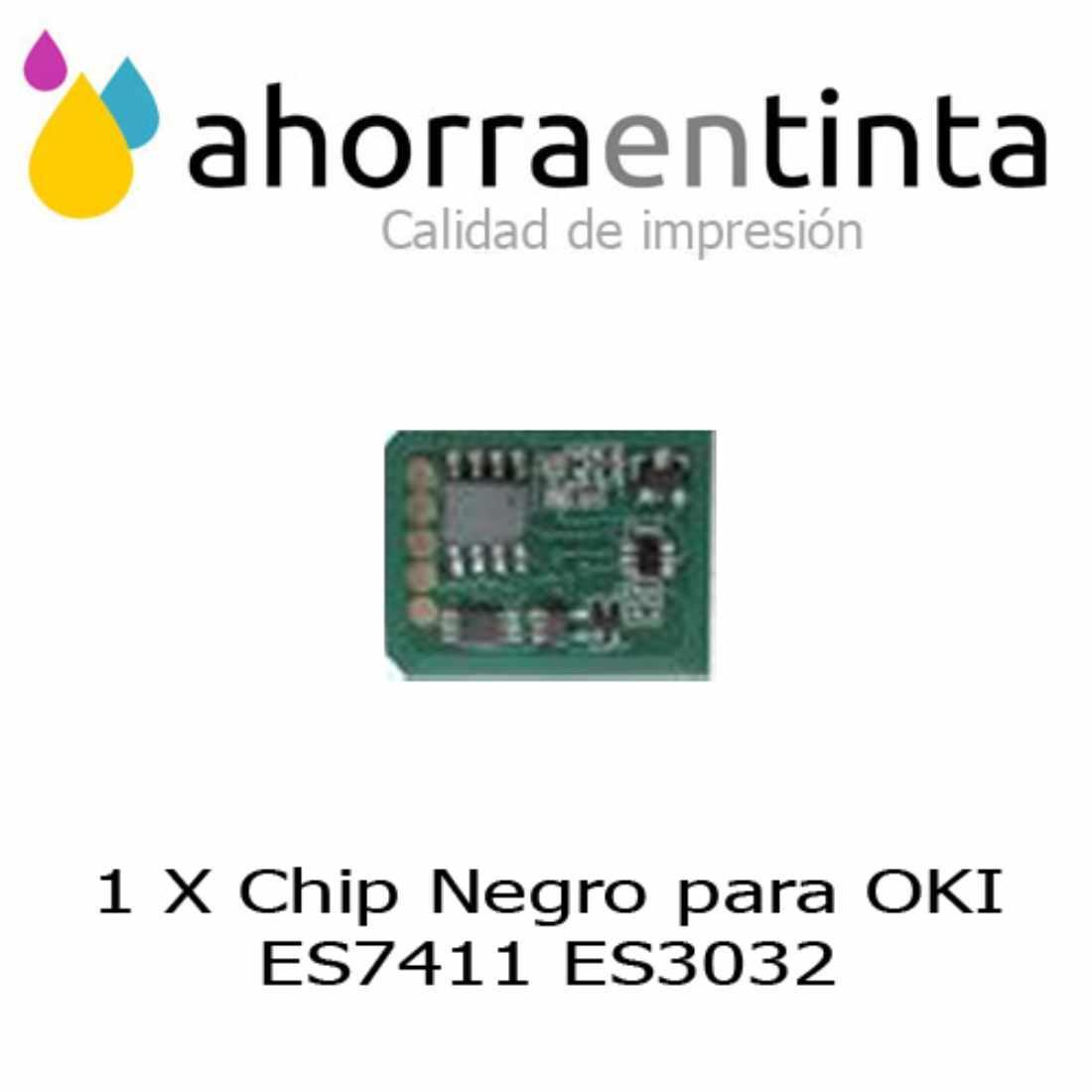 Foto de producto 1 X Chip Negro para OKI ES7411