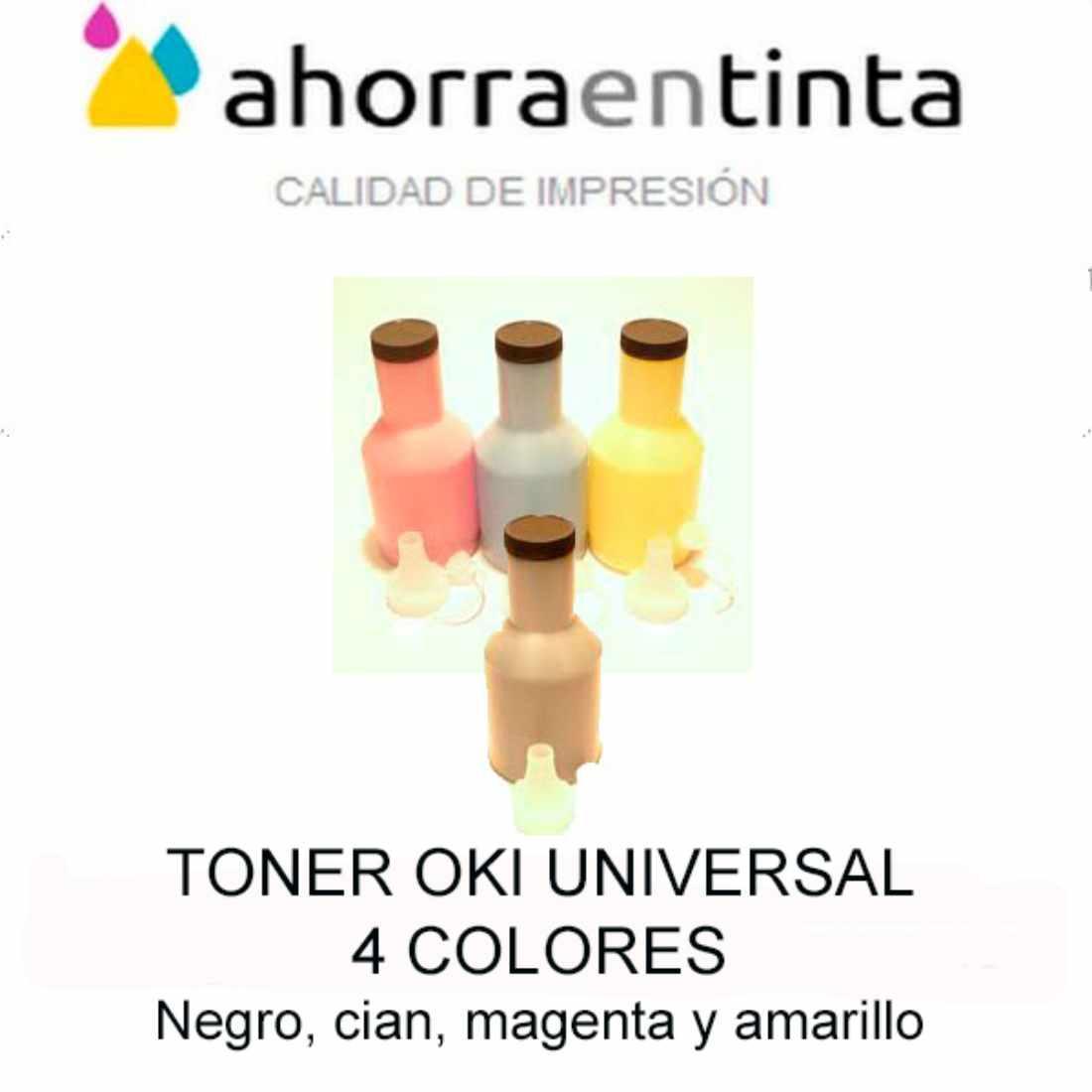 Foto de producto 4 botellas Toner Oki Universal