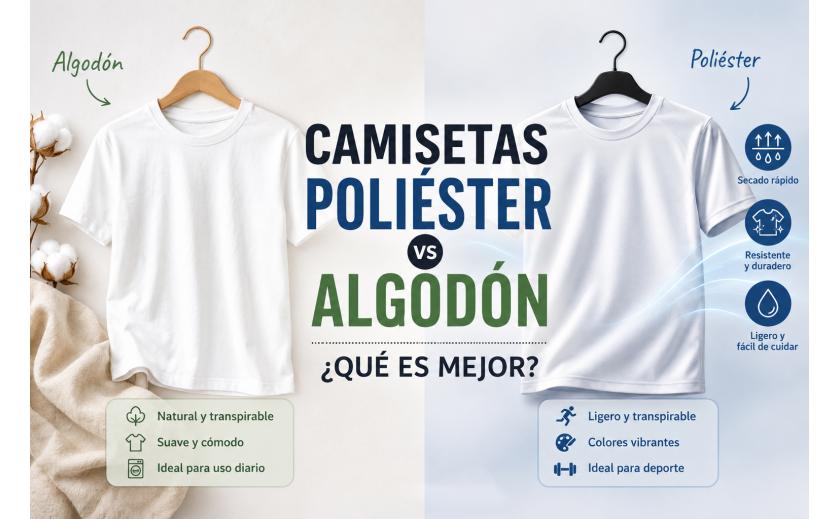 ¿Camisetas de poliéster o algodón? Guía de compra y estampado
