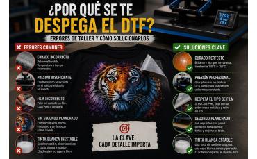 ¿Por qué se te despega el DTF? Errores de taller y cómo solucionarlos