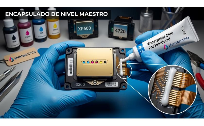 Evita Cortocircuitos, Los Beneficios de Usar Sellador Impermeable en tus Cabezales Epson (XP600, i3200, L1800 y más)