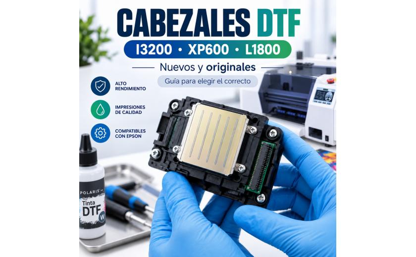 Cabezales Epson para DTF y UV: I3200, XP600, 1600, L1800… ¿por qué elegir siempre un cabezal Epson original?