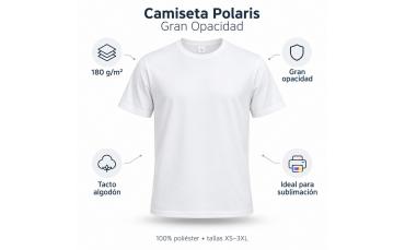 Camisetas para sublimación de gran opacidad Polaris: cuando el poliéster parece algodón