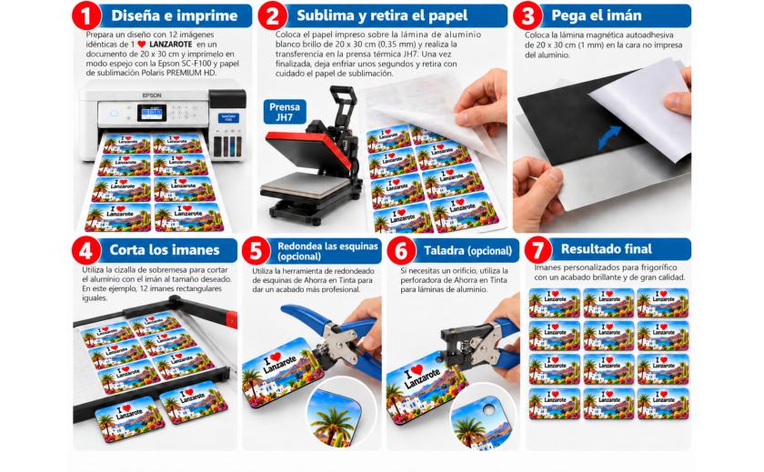 Cómo hacer imanes personalizados para frigorífico muy baratos con sublimación
